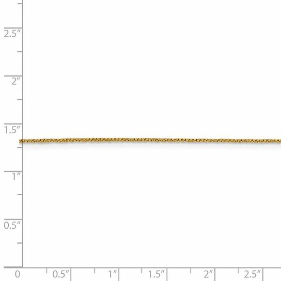 0.9mm 14k Yellow Gold Diamond Cut Twisted Box Chain Necklace, 20 Inch - Picture 5 of 8
